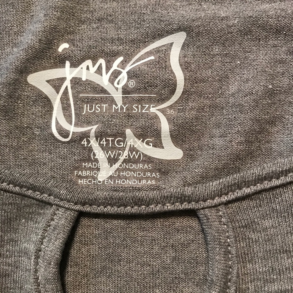 NWT Just My Size Women’s Sparkly Gray Shirt 4X - Picture 8 of 13